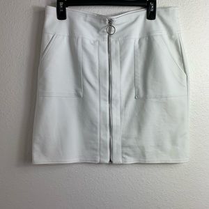 I.N.C women’s white mini skirt size M zipper front
